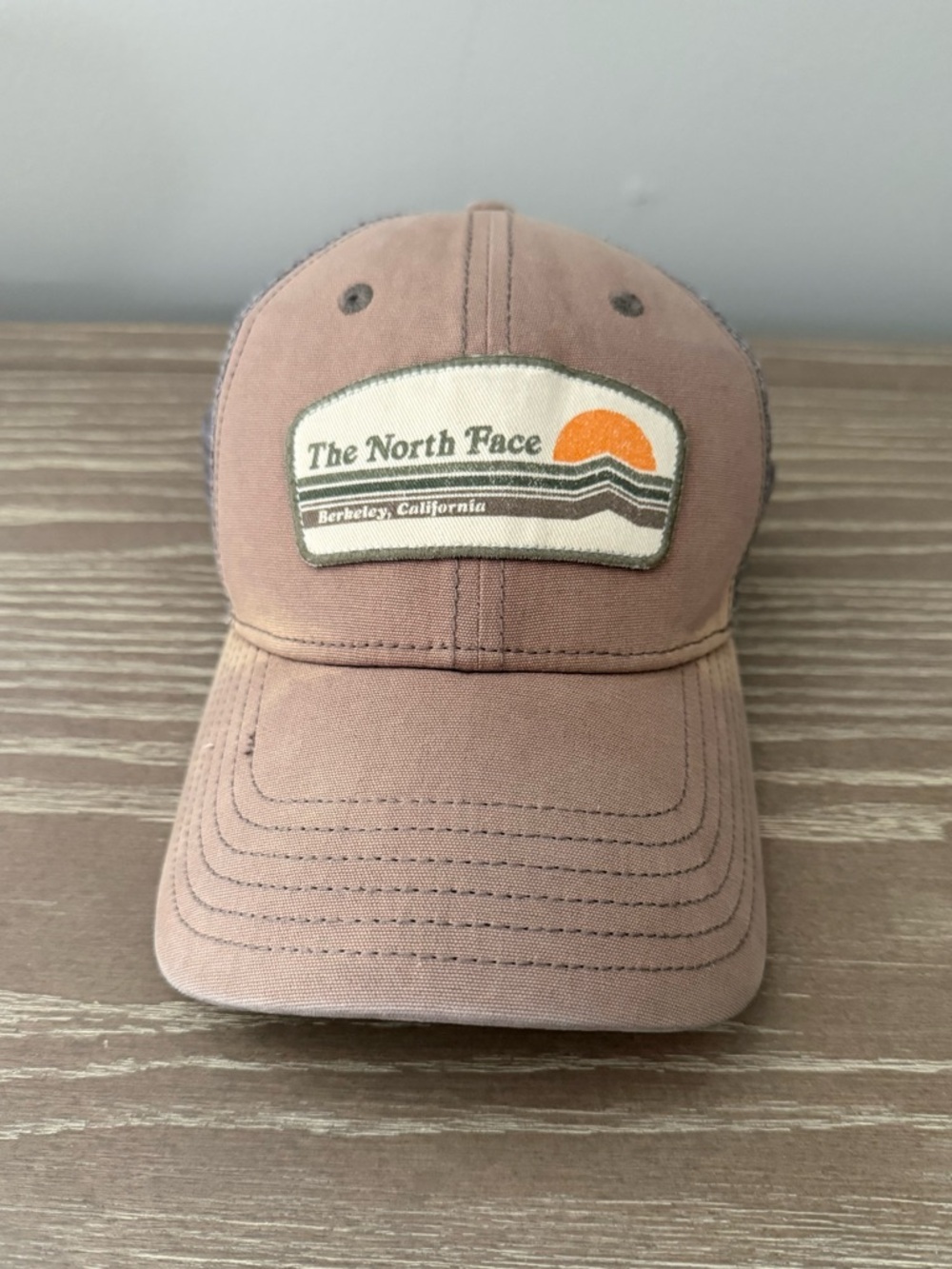The North Face Trucker Hat Brown Mesh Snapback Patch Logo